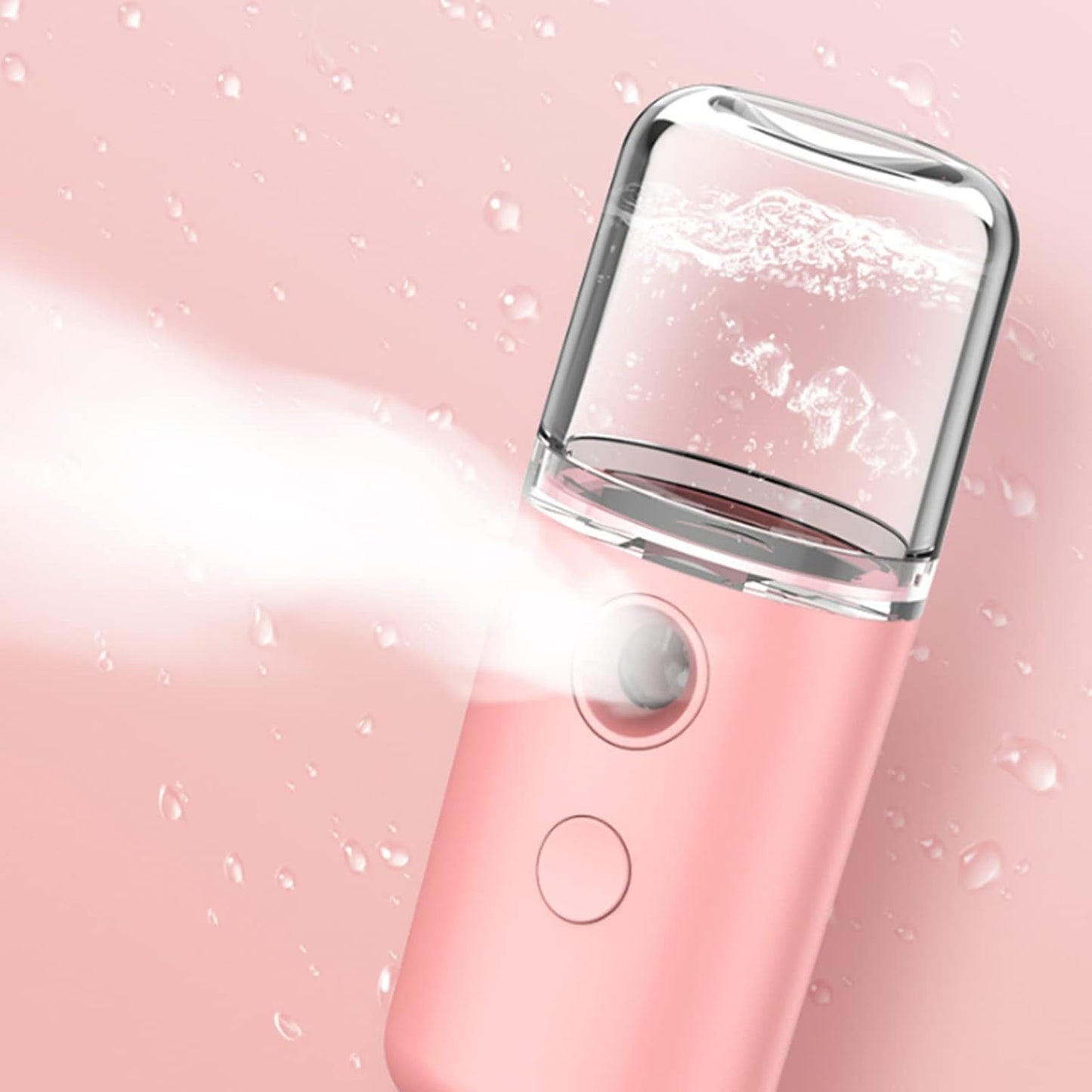 Nano Facial Mist Sprayer, Nano Facial Steamer Mist Spray Mini Face Humidifier Portable Facial Sprayer USB Rechargeable Handy Skin Care Machine Portable Mini Nano Mister (Roseate)