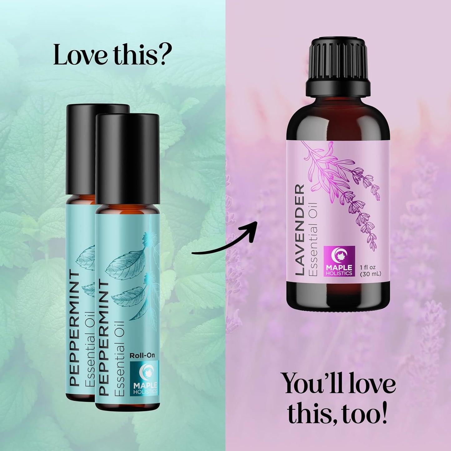 Peppermint Oil Roll on - Pure Peppermint Rollerball Essential Oil Aromatherapy Stick for Headaches - Natural Travel Essential and Pregnancy Must Have for Headaches Energy & Focus Support (2 Pack)