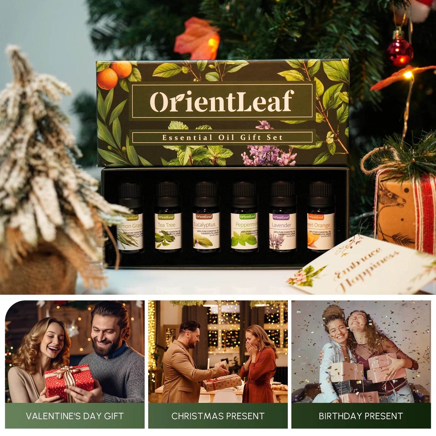 100% Pure Essential Oils Set, Aromatherapy Blended Scents Variety Essential Oils Gift Set for Diffusers, Massage, Sleep, Perfect Mother'S Day Gifts for Her