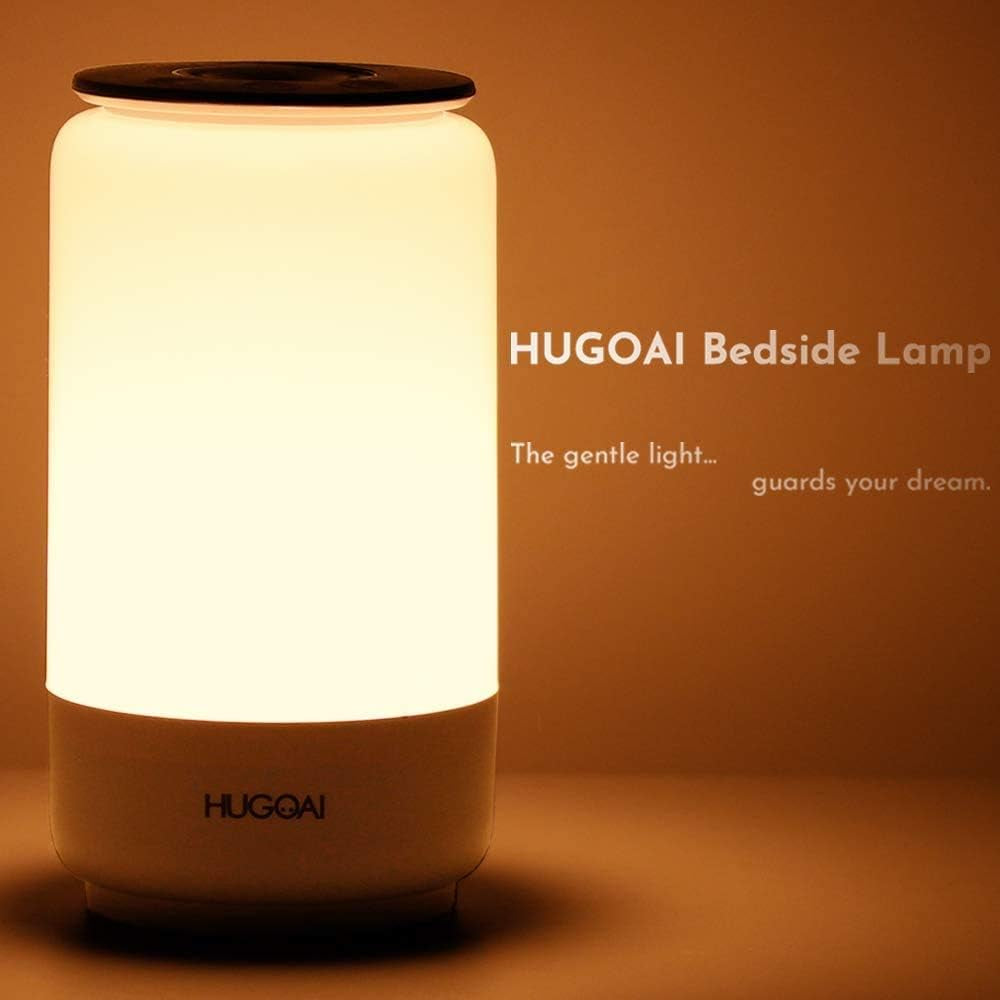 LED Lamps for Bedroom, Bedside Lamp, Tunable Warm to Cool White Lights, Dimmable Brightness and RGB Color Changing LED Table Lamps, Night Light Mode, White