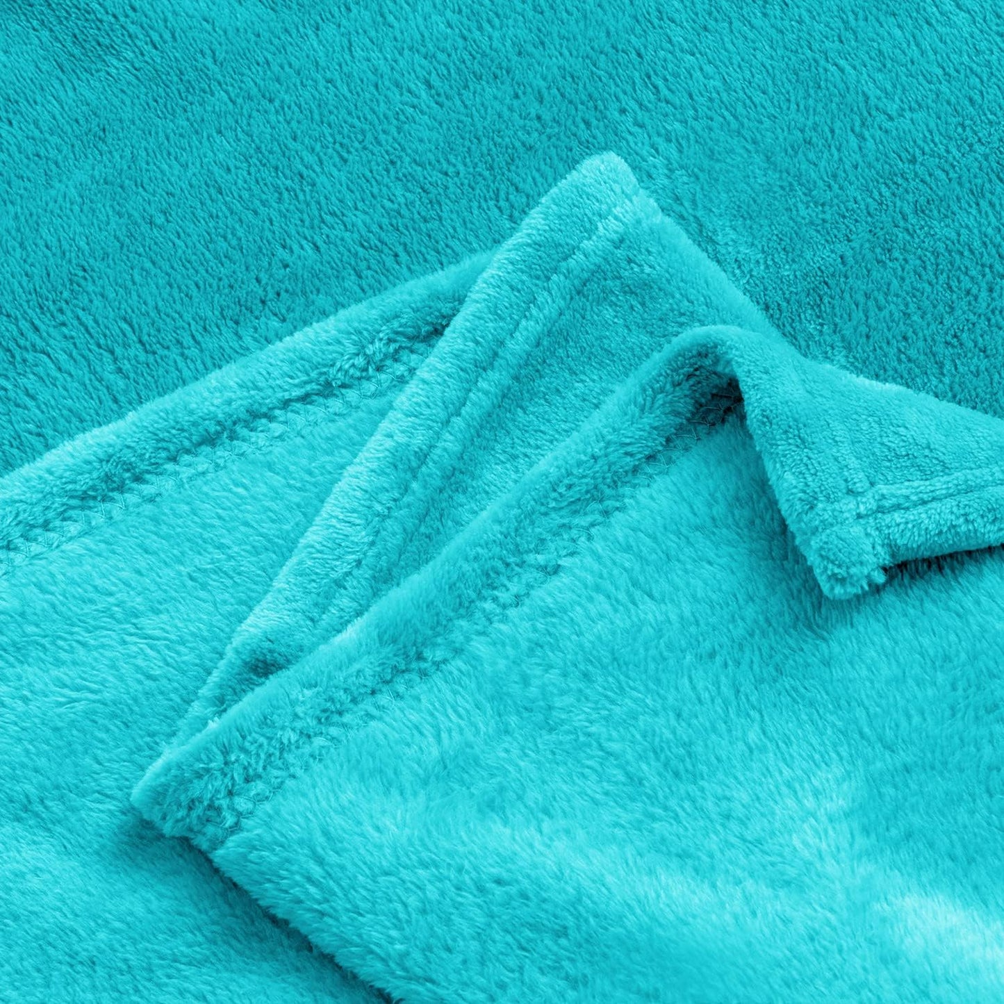 Fleece Blankets Queen Size Teal Throw Blankets for Bed, Luxury Plush Cozy Fuzzy Blanket 90X90 Inches, Super Soft Warm Lightweight Throw Blanket All Seasons Suitable