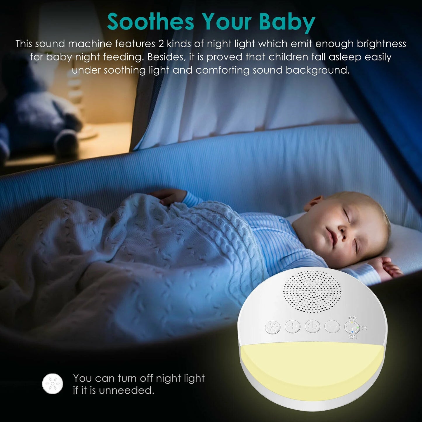 White Noise Nature Sound Machine Sleep Aid Sounds Sleeping Machine Therapy Relax