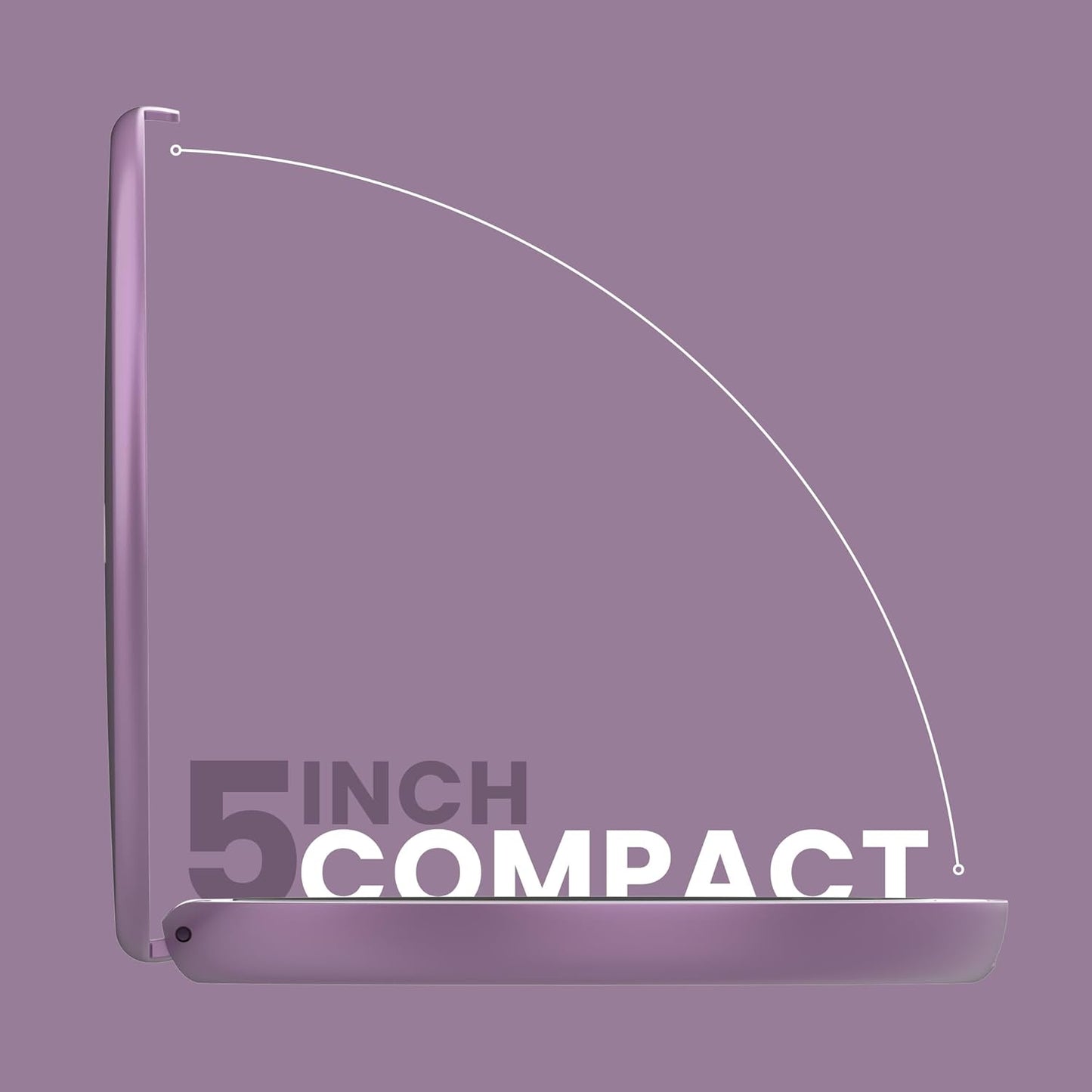 Compact Travel Mirror | Travel Makeup Mirror with Light | LED Lighted Vanity Mirror with 3 Light Modes | 7X Magnification Folding Portable & Rechargeable (Lavender)