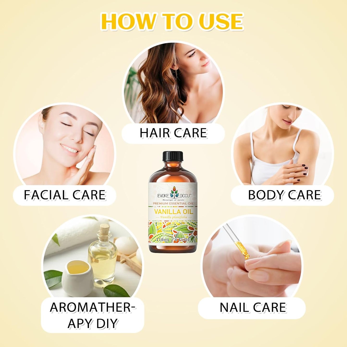 Vanilla Essential Oil for Relaxation in the Home Office Living Room, Add to Diffuser Candle Soap - 4 Fl Oz