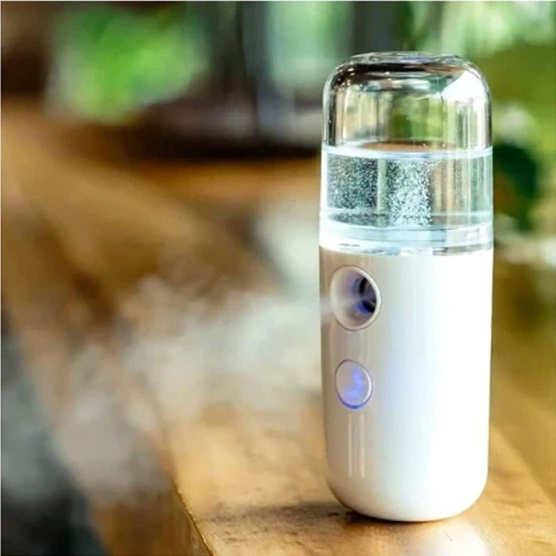 Facial Mist Sprayer Facial Mister Portable Mini Face Sprayer USB Rechargeable Facial for Hydratin White