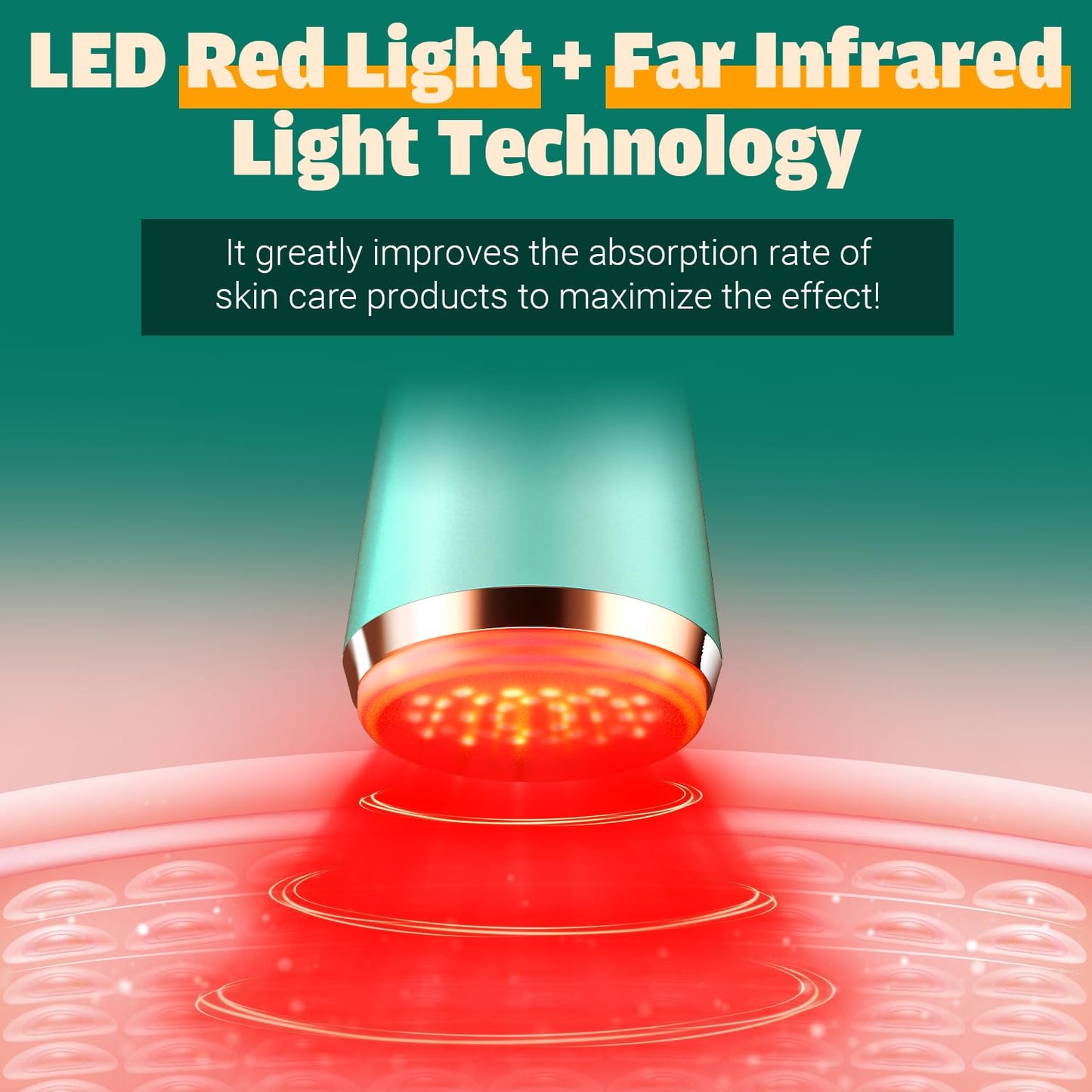 Red Light Therapy for Face - LED Infrared Red Facial Light Therapy Device