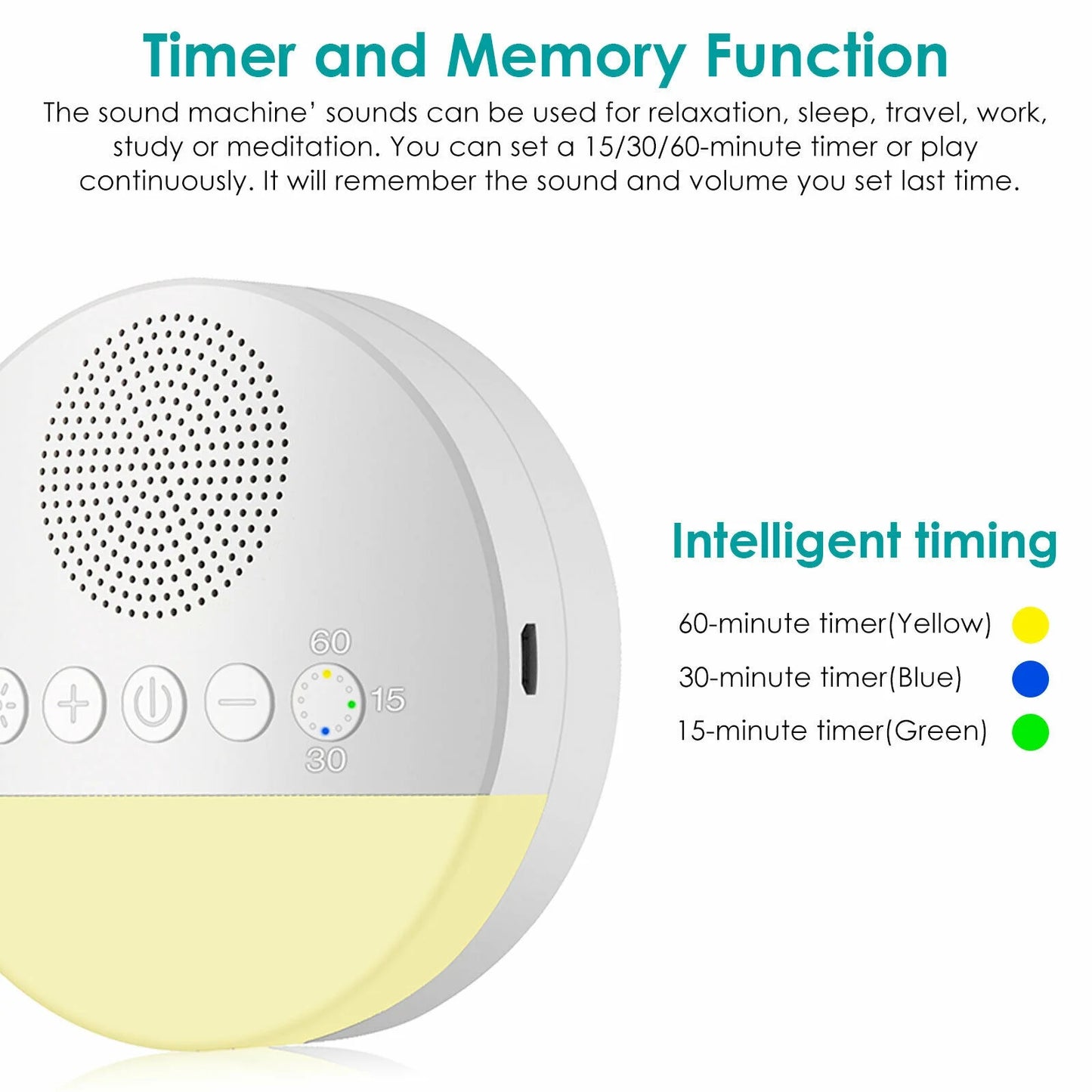 White Noise Nature Sound Machine Sleep Aid Sounds Sleeping Machine Therapy Relax
