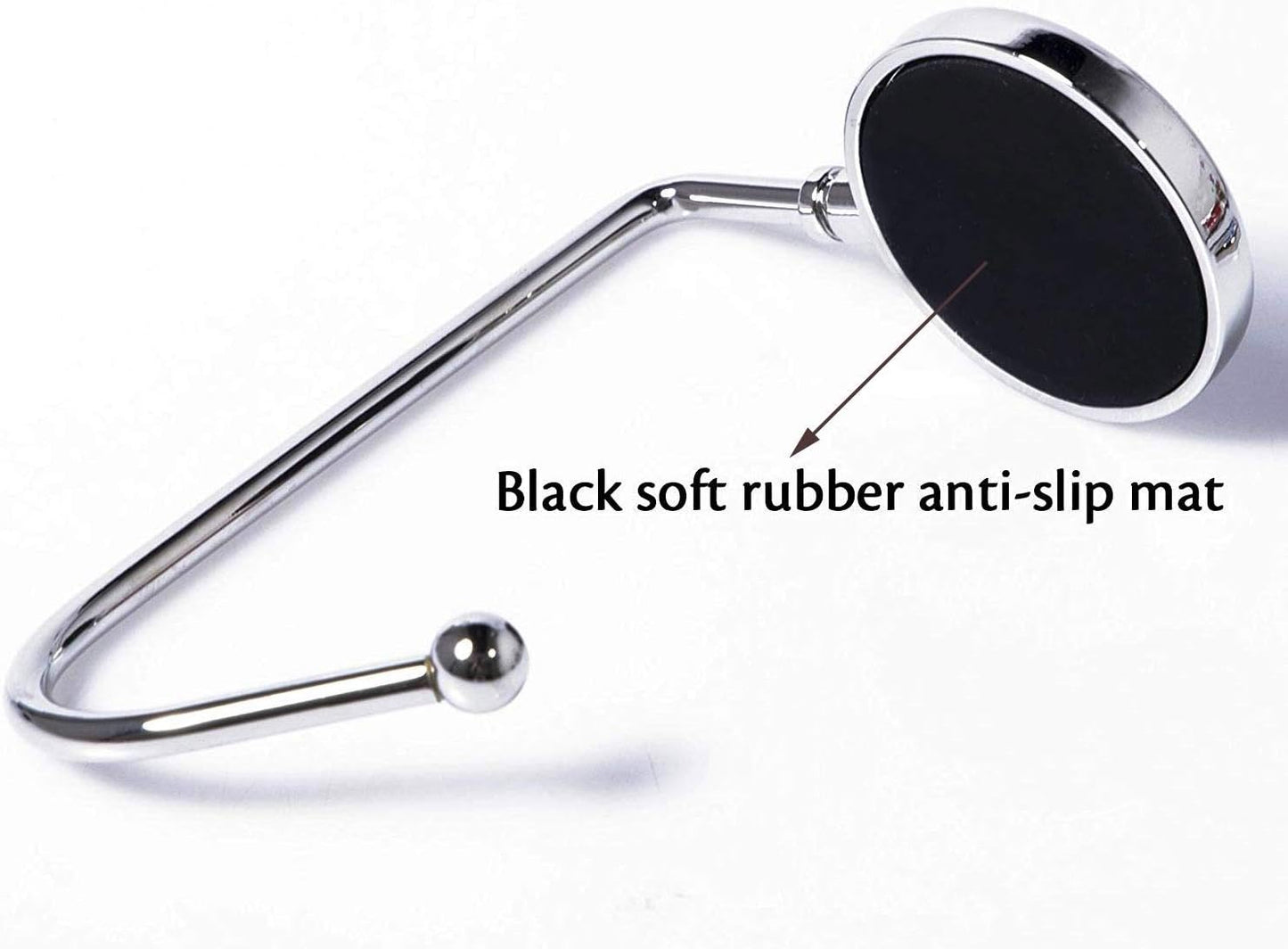2 Pack Long Purse Hook Hanger for Table Bar Desk,Stylish Handbag Hanger Portable Bag Hook Hanger for Women Purse Holder with Velvet Pouch under Table Bar Counter Handbag Storage Hanger (Happy Tree)