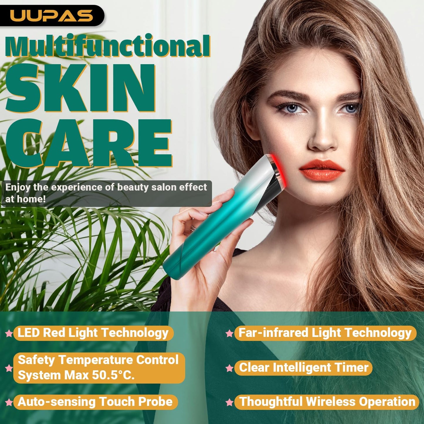 Red Light Therapy for Face - LED Infrared Red Facial Light Therapy Device