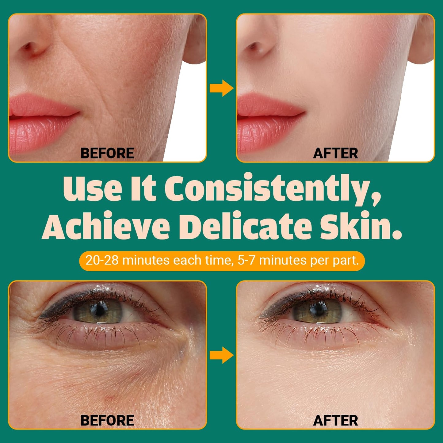 Red Light Therapy for Face - LED Infrared Red Facial Light Therapy Device