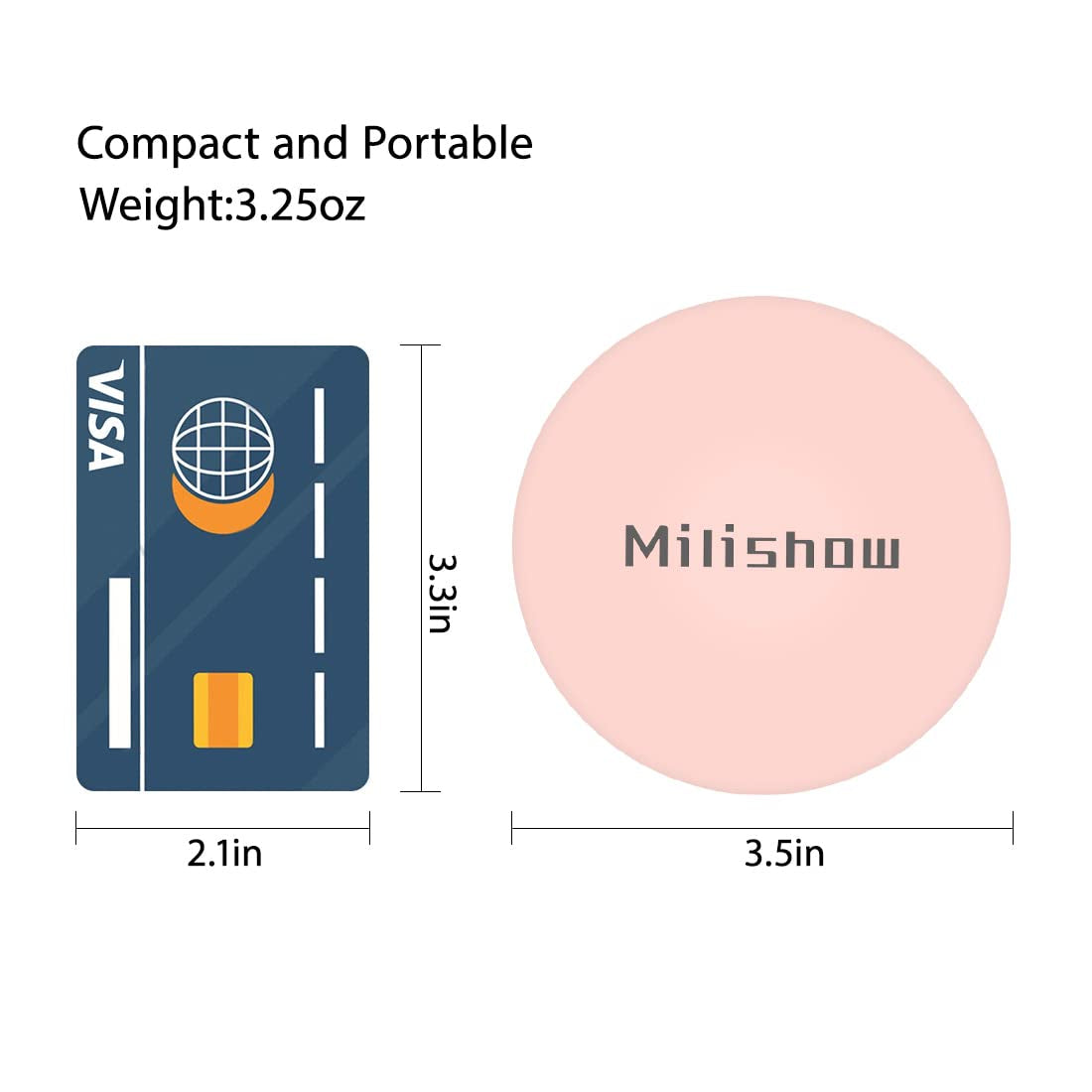 Compact Mirror with LED Light,1X/10X Magnifying Rechargeable Mirror,3.5In, Dimmable Travel Mirror for Purse,Pocket,Handheld 2-Sided Makeup Mirror