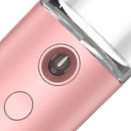 Nano Facial Mist Sprayer, Nano Facial Steamer Mist Spray Mini Face Humidifier Portable Facial Sprayer USB Rechargeable Handy Skin Care Machine Portable Mini Nano Mister (Roseate)