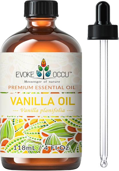 Vanilla Essential Oil for Relaxation in the Home Office Living Room, Add to Diffuser Candle Soap - 4 Fl Oz