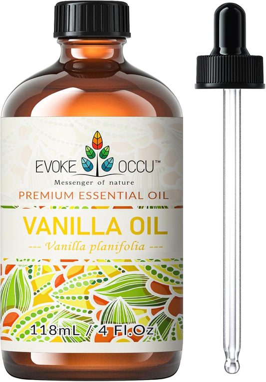 Vanilla Essential Oil for Relaxation in the Home Office Living Room, Add to Diffuser Candle Soap - 4 Fl Oz