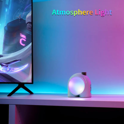 Planet-9 Smart Mood Lamp, Cordless Table Lamp with Programmable RGB LED for Bedroom Gaming Room Office, Green