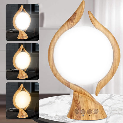 10000 Lux Light Therapy Lamp Uv-Free Sun Light Therapy Lamp with 4 Timer, Adjustable 3 Color Temperature Bright Happy Mood Seasonal Sun Light Lamp for Office Home Winter(Log)