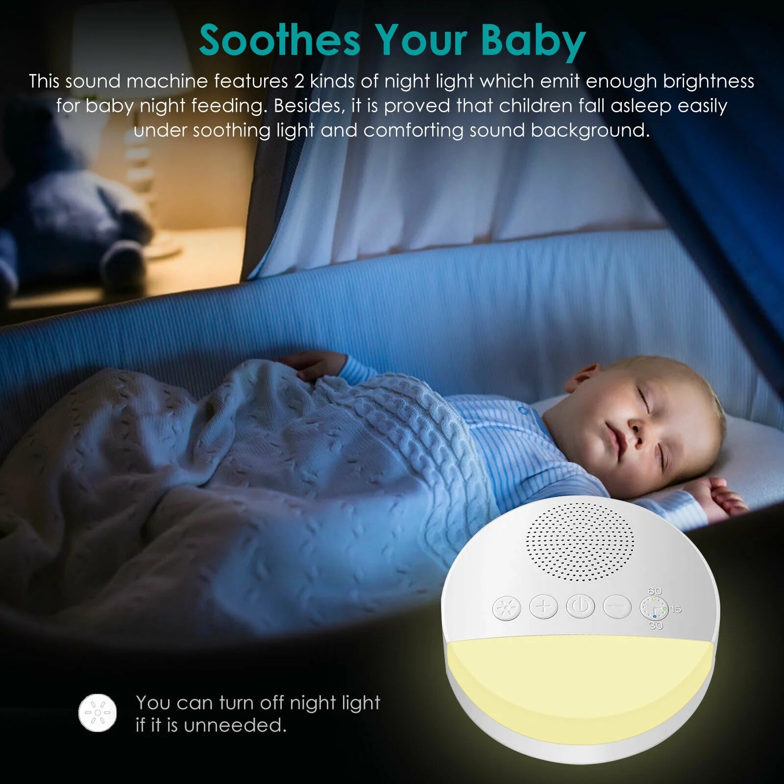 White Noise Nature Sound Machine Sleep Aid Sounds Sleeping Machine Therapy Relax