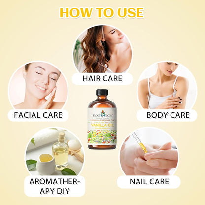 Vanilla Essential Oil for Relaxation in the Home Office Living Room, Add to Diffuser Candle Soap - 4 Fl Oz