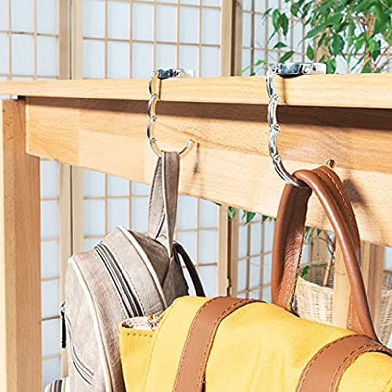 Foldable Purse Hook for Table, Handbag Storage Folding Decor Table Hook, Women'S Bag Handbag Hanger Holder (Marble Blue)