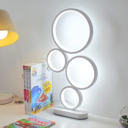 LED Table Lamp, Modern Dimmable Bedside Table Light, 18W, 3 Color Modes, for Living Room, Bedroom, Office, Nightstand, Bookshelf (White)