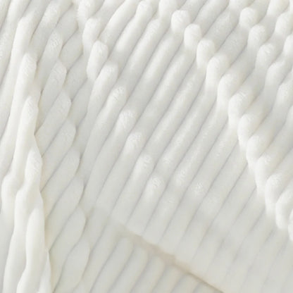 White Fleece Queen Blanket for Couch - Super Soft Cozy Blankets for Women, Girls, 90X90 Inches