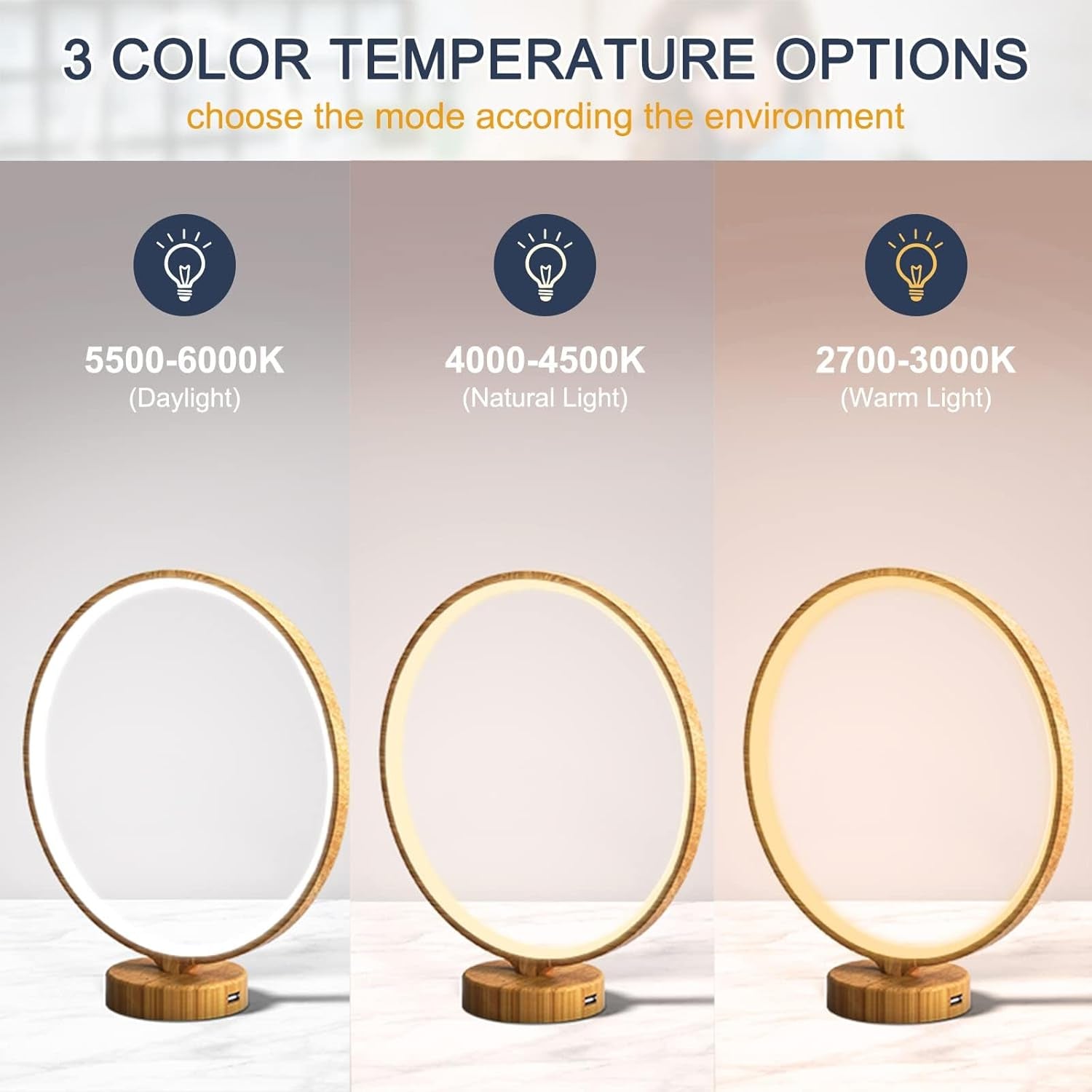 2 in 1 Light Therapy & Desk Lamp - 10000 Lux Sun Lamp with Dual Controls, 4 Timer, Dimmable, 3 Color Temperatures