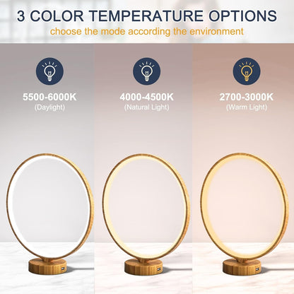 2 in 1 Light Therapy & Desk Lamp - 10000 Lux Sun Lamp with Dual Controls, 4 Timer, Dimmable, 3 Color Temperatures