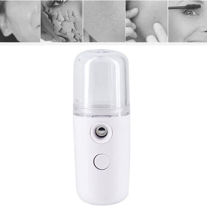 Facial Mist Sprayer Facial Mister Portable Mini Face Sprayer USB Rechargeable Facial for Hydratin White