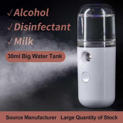 Facial Mist Sprayer Facial Mister Portable Mini Face Sprayer USB Rechargeable Facial for Hydratin White