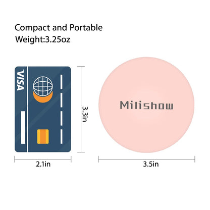 Compact Mirror with LED Light,1X/10X Magnifying Rechargeable Mirror,3.5In, Dimmable Travel Mirror for Purse,Pocket,Handheld 2-Sided Makeup Mirror